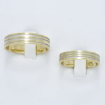 Poročna prstana PRIDE, zlati prstani, zaročni prstani, poročni prstani. Zlatarna BB - Branimir Boršič. Slovensko poreklo. Belo, rumeno zlato.