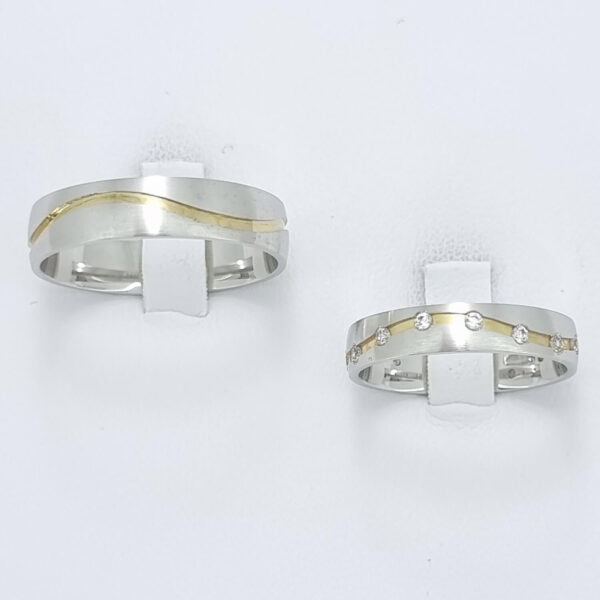 Poročna prstana SOULMAID, zlati prstani, zaročni prstani, poročni prstani. Zlatarna BB - Branimir Boršič. Slovensko poreklo. Belo, rumeno zlato.