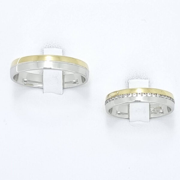 Poročna prstana PERFECT MATCH, zlati prstani, zaročni prstani, poročni prstani. Zlatarna BB - Branimir Boršič. Slovensko poreklo. Belo, rumeno zlato.