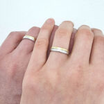 Poročna prstana PERFECT MATCH, zlati prstani, zaročni prstani, poročni prstani. Zlatarna BB - Branimir Boršič. Slovensko poreklo. Belo, rumeno zlato.