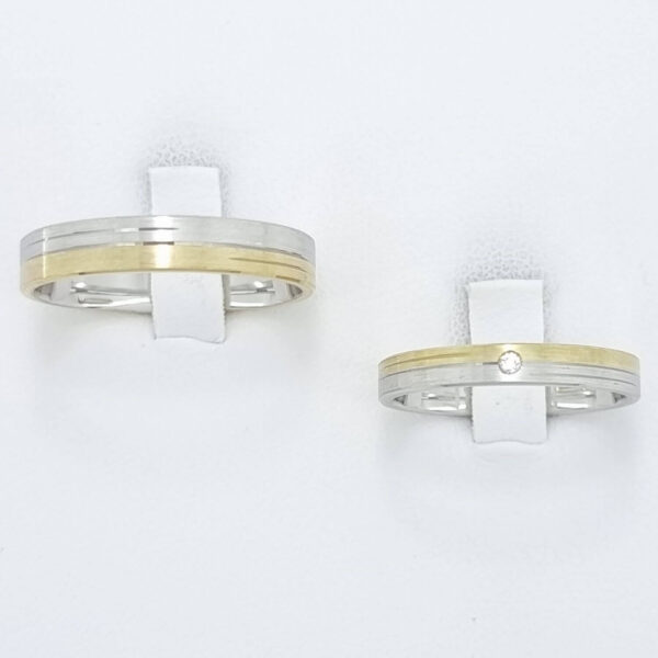 Poročna prstana DESIRE, zlati prstani, zaročni prstani, poročni prstani. Zlatarna BB - Branimir Boršič. Slovensko poreklo. Belo, rumeno zlato.