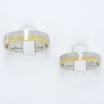 Poročna prstana FAITH, zlati prstani, zaročni prstani, poročni prstani. Zlatarna BB - Branimir Boršič. Slovensko poreklo. Belo, rumeno zlato.