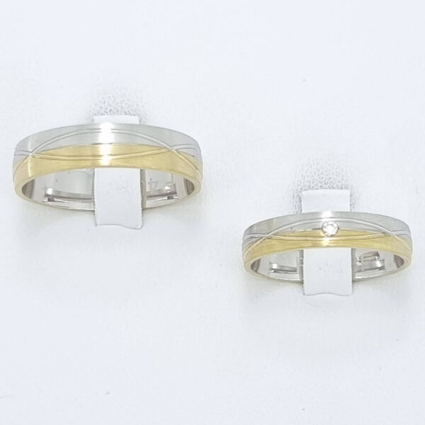 Poročna prstana FAITH, zlati prstani, zaročni prstani, poročni prstani. Zlatarna BB - Branimir Boršič. Slovensko poreklo. Belo, rumeno zlato.