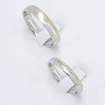 Poročna prstana GRACE, zlati prstani, zaročni prstani, poročni prstani. Zlatarna BB - Branimir Boršič. Slovensko poreklo. Belo, rumeno zlato.