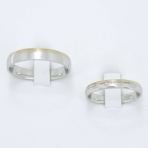 Poročna prstana GRACE, zlati prstani, zaročni prstani, poročni prstani. Zlatarna BB - Branimir Boršič. Slovensko poreklo. Belo, rumeno zlato.