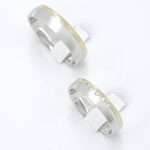 Poročna prstana FAIRYTALE, zlati prstani, zaročni prstani, poročni prstani. Zlatarna BB - Branimir Boršič. Slovensko poreklo. Belo, rumeno zlato.