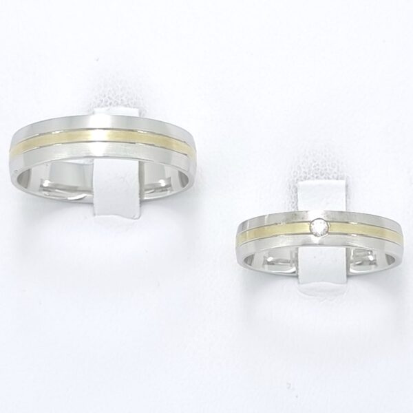 Poročna prstana DESTINY, zlati prstani, zaročni prstani, poročni prstani. Zlatarna BB - Branimir Boršič. Slovensko poreklo. Belo, rumeno zlato.