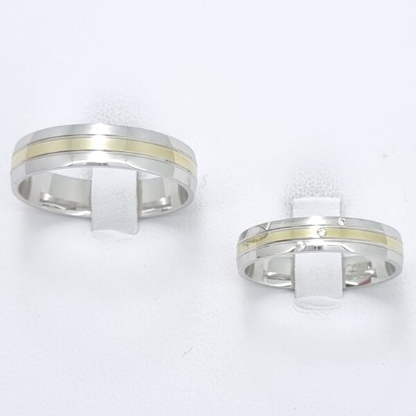 Poročna prstana SKY, zlati prstani, zaročni prstani, poročni prstani. Zlatarna BB - Branimir Boršič. Slovensko poreklo. Belo, rumeno zlato.