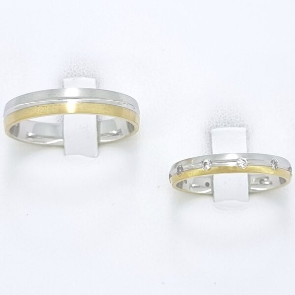 Poročna prstana UNBOUNDED LOVE, zlati prstani, zaročni prstani, poročni prstani. Zlatarna BB - Branimir Boršič. Slovensko poreklo. Belo, rumeno zlato.