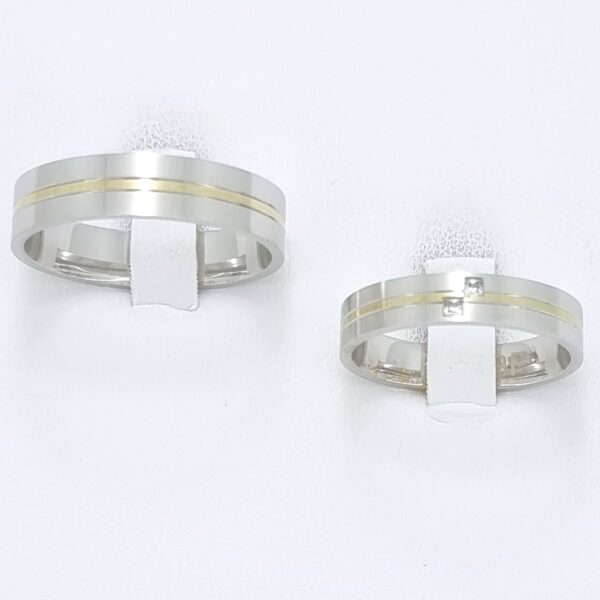 Poročna prstana CARINO, zlati prstani, zaročni prstani, poročni prstani. Zlatarna BB - Branimir Boršič. Slovensko poreklo. Belo, rumeno zlato.