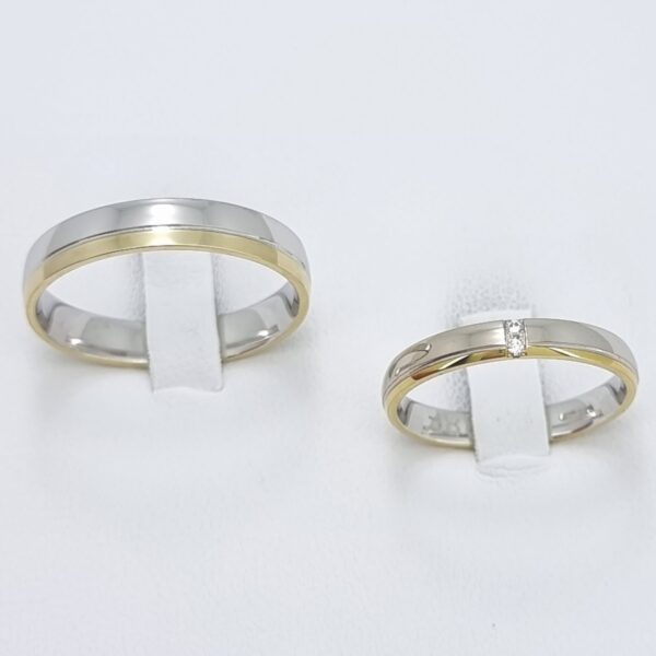 Poročna prstana WINGS OF LOVE, zlati prstani, zaročni prstani, poročni prstani. Zlatarna BB - Branimir Boršič. Slovensko poreklo. Belo, rumeno zlato.