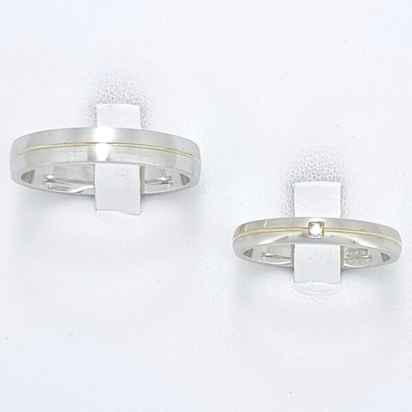 Poročna prstana UNDERSTANDING, zlati prstani, zaročni prstani, poročni prstani. Zlatarna BB - Branimir Boršič. Slovensko poreklo. Belo, rumeno zlato.