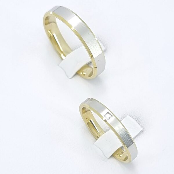 Poročna prstana EDEN, zlati prstani, zaročni prstani, poročni prstani. Zlatarna BB - Branimir Boršič. Slovensko poreklo. Belo, rumeno zlato.