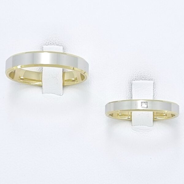 Poročna prstana EDEN, zlati prstani, zaročni prstani, poročni prstani. Zlatarna BB - Branimir Boršič. Slovensko poreklo. Belo, rumeno zlato.