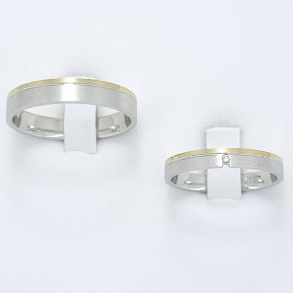 Poročna prstana ADMIRATION, zlati prstani, zaročni prstani, poročni prstani. Zlatarna BB - Branimir Boršič. Slovensko poreklo. Belo, rumeno zlato.