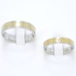 Poročna prstana COMPLIANCE, zlati prstani, zaročni prstani, poročni prstani. Zlatarna BB - Branimir Boršič. Slovensko poreklo. Belo, rumeno zlato.