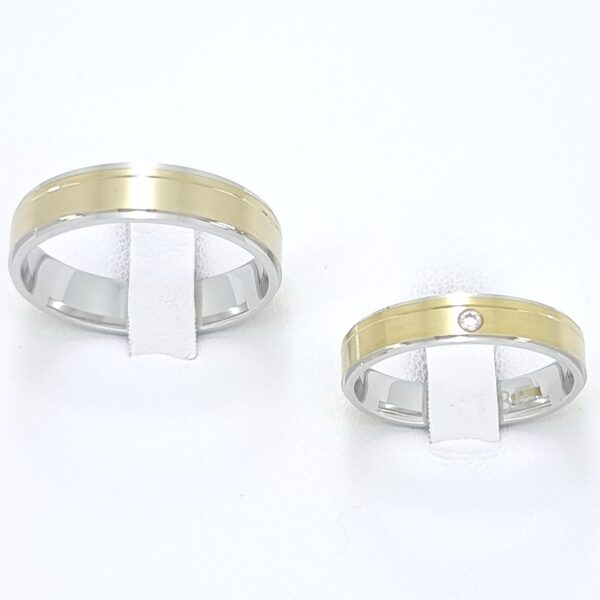 Poročna prstana COMPLIANCE, zlati prstani, zaročni prstani, poročni prstani. Zlatarna BB - Branimir Boršič. Slovensko poreklo. Belo, rumeno zlato.