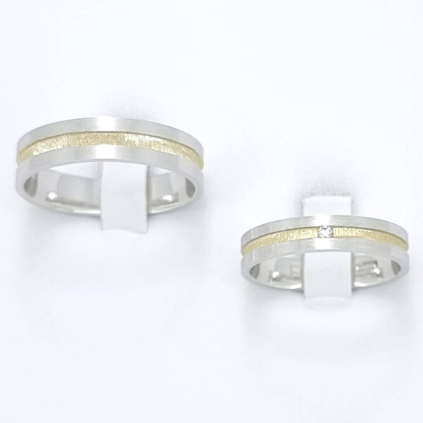 Poročna prstana DOLCE VITA, zlati prstani, zaročni prstani, poročni prstani. Zlatarna BB - Branimir Boršič. Slovensko poreklo. Belo, rumeno zlato.