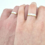 Poročna prstana CELEBRATION, zlati prstani, zaročni prstani, poročni prstani. Zlatarna BB - Branimir Boršič. Slovensko poreklo. Belo, rumeno zlato.