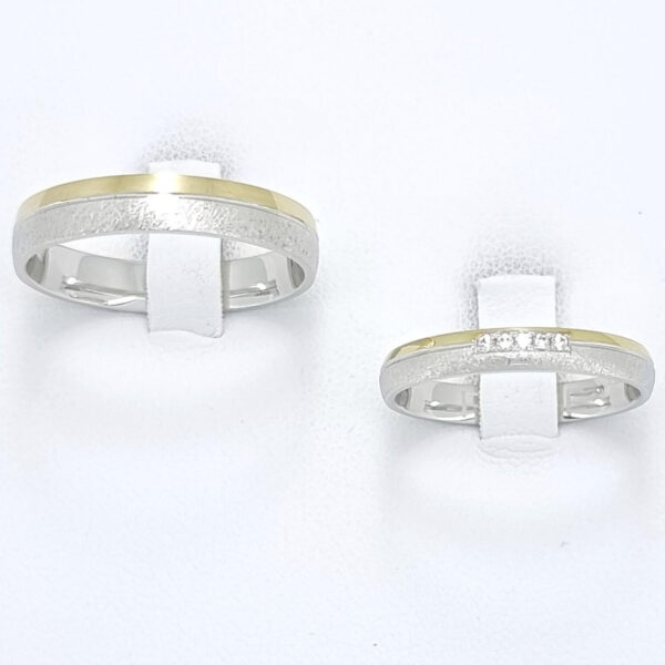 Poročna prstana BLESSED, zlati prstani, zaročni prstani, poročni prstani. Zlatarna BB - Branimir Boršič. Slovensko poreklo. Belo, rumeno zlato.