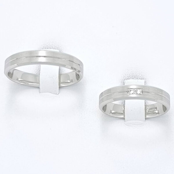 Poročna prstana LA MIRAGE, zlati prstani, zaročni prstani, poročni prstani. Zlatarna BB - Branimir Boršič. Slovensko poreklo. Belo, rumeno zlato.