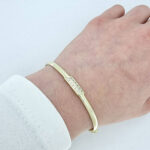 Ženska zapestnica OAKLEY 2, zlata zapestnica, zaročna zapestnica, poročna zapestnica. Zlatarna BB - Branimir Boršič. Nakit po meri.