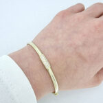 Ženska zapestnica OAKLEY 3, zlata zapestnica, zaročna zapestnica, poročna zapestnica. Zlatarna BB - Branimir Boršič. Nakit po meri.